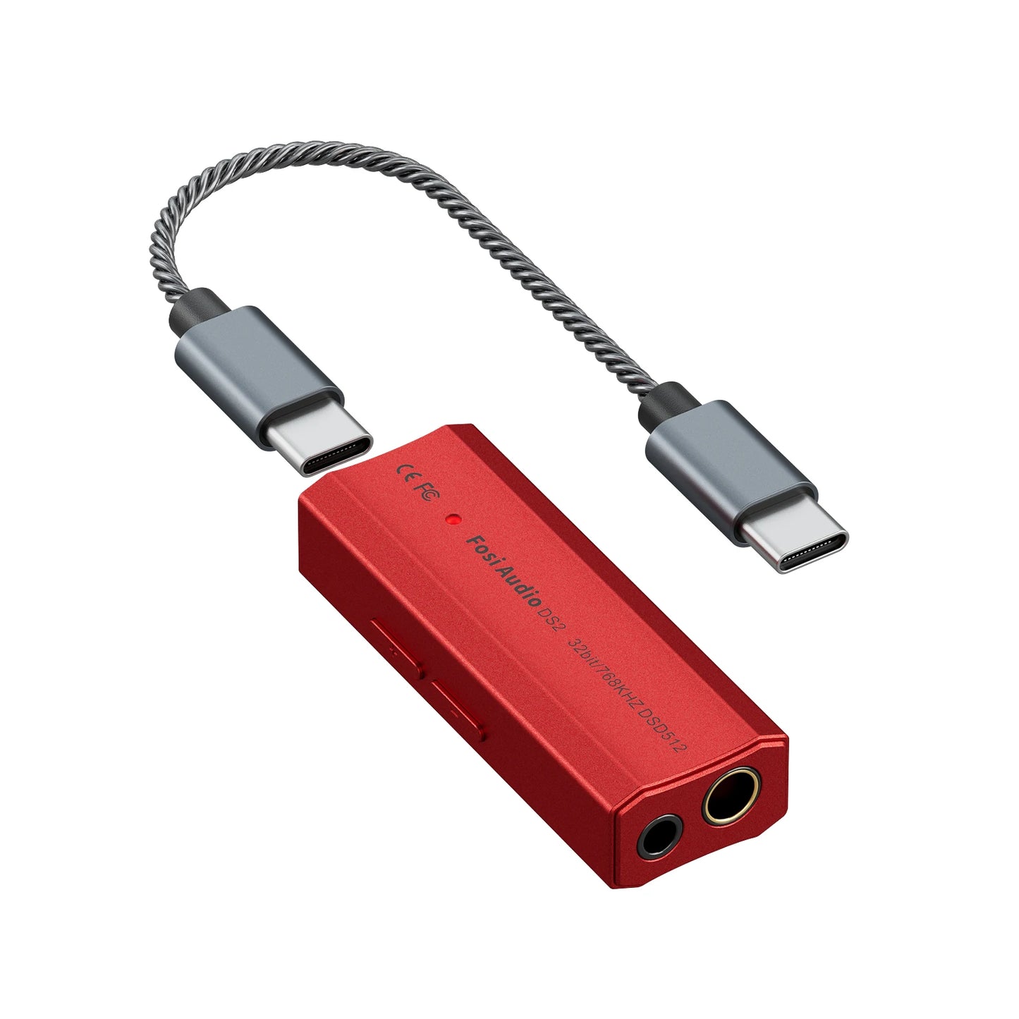 Fosi Audio DS2 DS512 HiFi DAC Headphone Amplifier Mini Audio USB DAC Amp Support 32bit/768kHz with 3.5MM & 4.4MM Dual Outputs