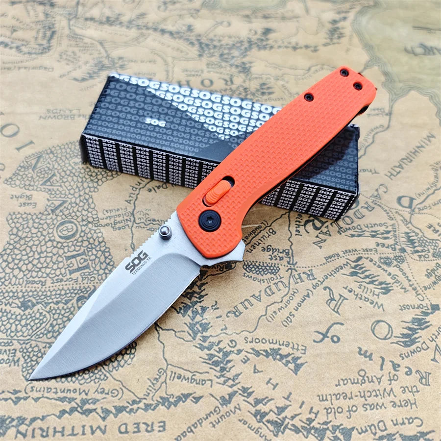 Folding Pocket Knives D2 Drop Point Blade Nylon Fiber Handle Outdoor Camping Tactical Hunting Survival EDC Utility Knives Tools