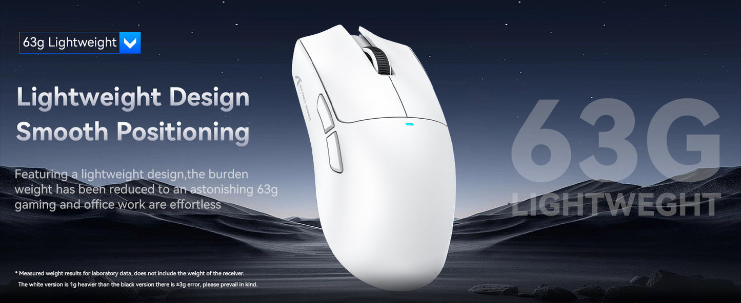 ATTACK SHARK X11 Wireless Gaming Mouse with RGB Magnetic Charging Dock, Wired/2.4G/BT, 22K DPI,Ultralight 59g Tri-Mode with Tape