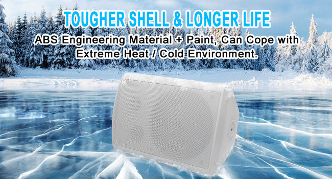 Herdio 800W 6.5'' Outdoor Speakers Bluetooth Waterproof Wired With Superior Amplifier Wall Mounted Sound System Enhanced Bass