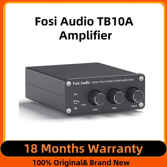Fosi Audio TPA3116D2 Stereo Amplifier Receiver 2 Channel Mini HiFi Power Amplifier Audio For Home Speakers Bass Treble