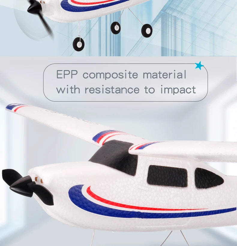 Park10 RC Airplane P707G 2.4G 3D/6G With Gyroscope 3Ch RC Airplane Fixed Wing Plane Outdoor Toys Drone RTF CESSNA 182 Plane Gift