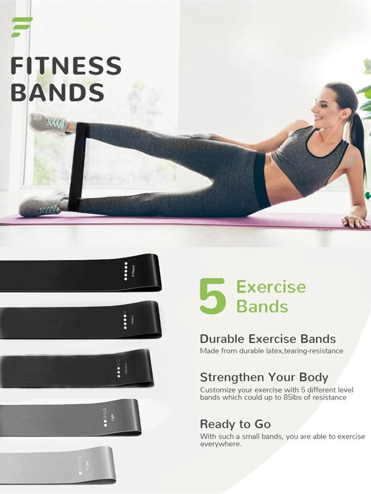 300lb Fitness Booty Resistance Elastic Band Workout for Training Home Exercise Sport Gym Dumbbell Harness Set Expander Equipment