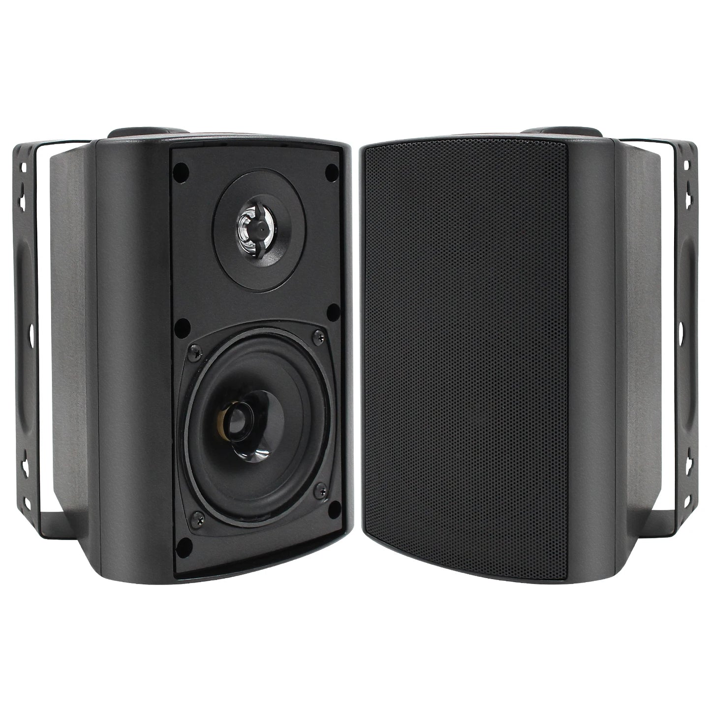 Herdio 2PCS 4'' 200W Passive Wired Outdoor Speakers With Powerful Bass Expansive Stereo Sound Coverage All-Weather Durability