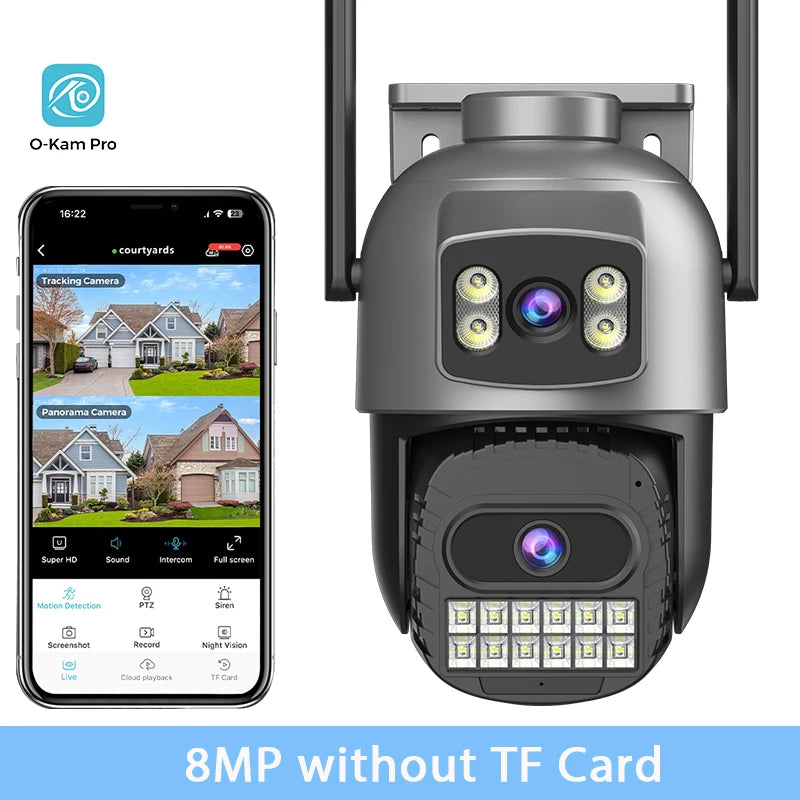 BESDER 15MP Wifi Camera Outdoor Auto Tracking Multi Screens 5X Digital Zoom PTZ Security Protection CCTV Surveillance O-Kam Pro