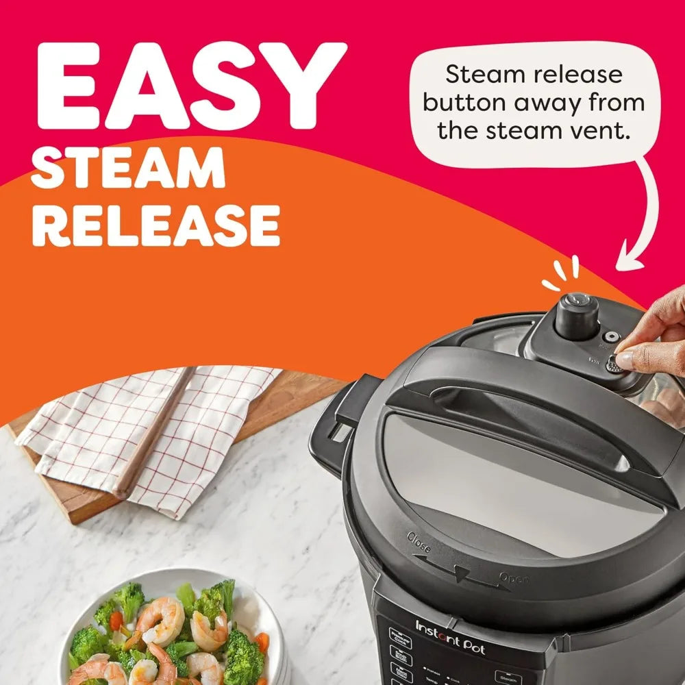 Instant Pot 4QT RIO Mini 7-in-1 Multi-Cooker Pressure Cooker Slow cook Sauté Steam Rice Maker, Yogurt, & Warmer, Black, 4 Quarts
