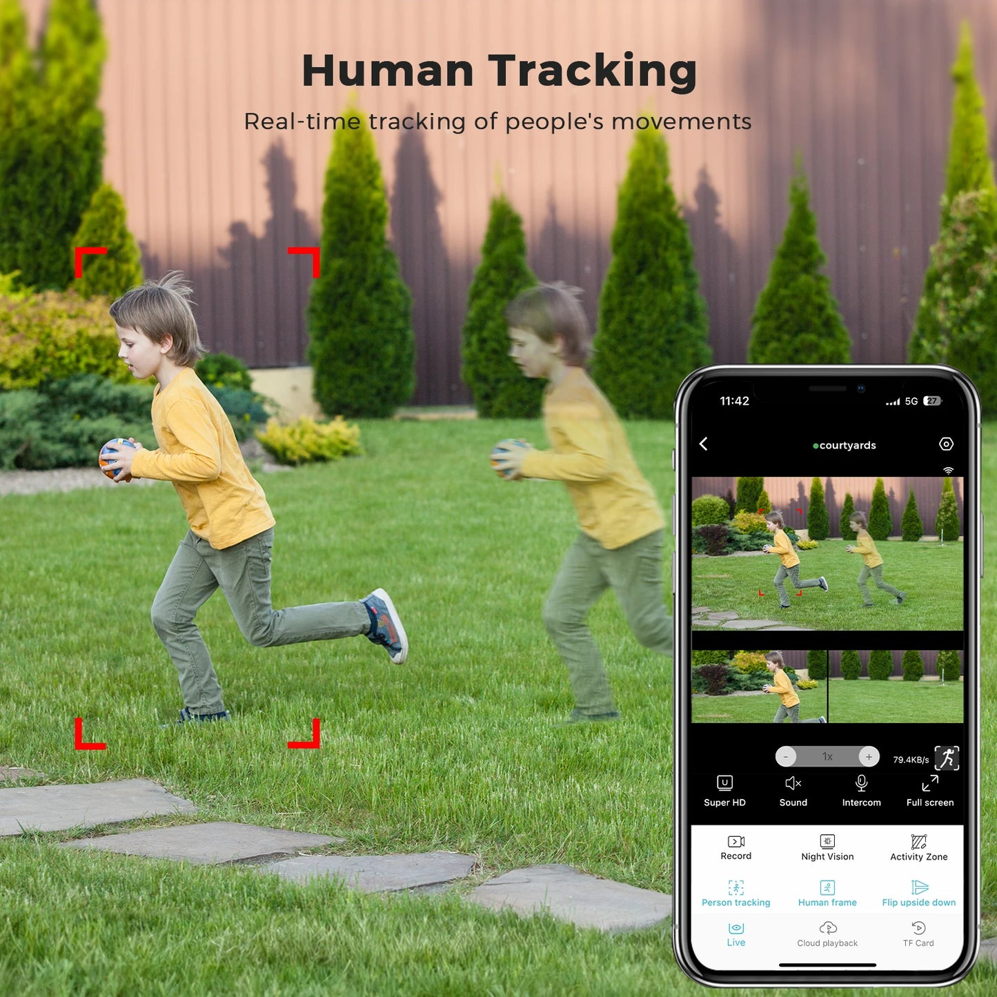BESDER 15MP Wifi Camera Outdoor Auto Tracking Multi Screens 5X Digital Zoom PTZ Security Protection CCTV Surveillance O-Kam Pro