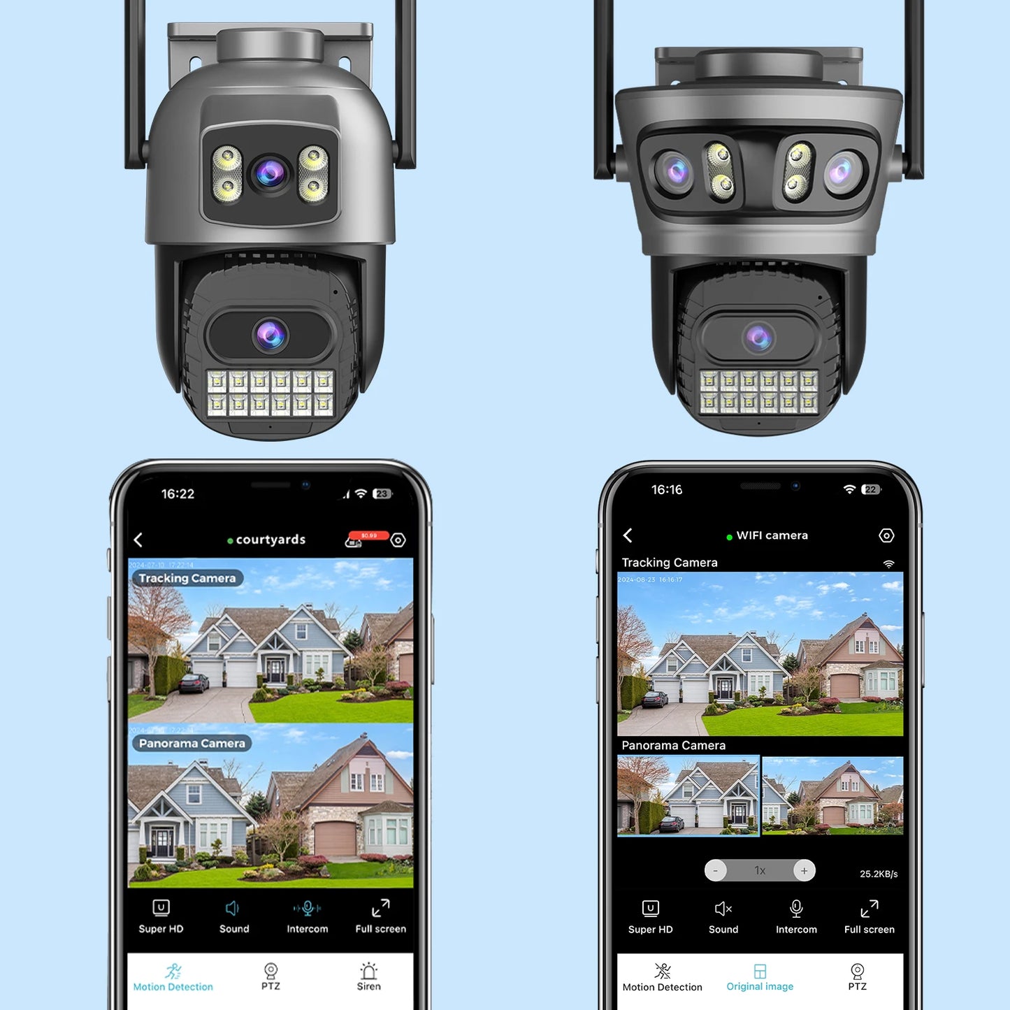 BESDER 15MP Wifi Camera Outdoor Auto Tracking Multi Screens 5X Digital Zoom PTZ Security Protection CCTV Surveillance O-Kam Pro