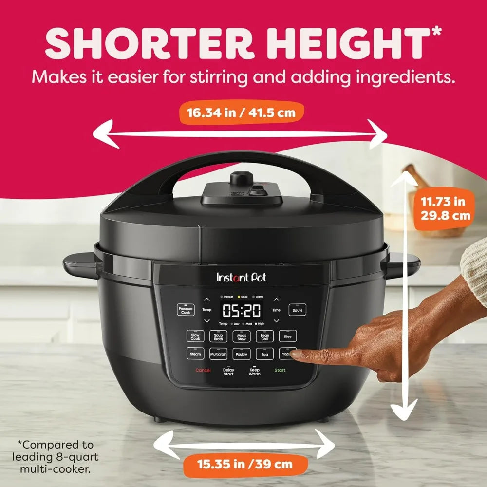 Instant Pot 4QT RIO Mini 7-in-1 Multi-Cooker Pressure Cooker Slow cook Sauté Steam Rice Maker, Yogurt, & Warmer, Black, 4 Quarts