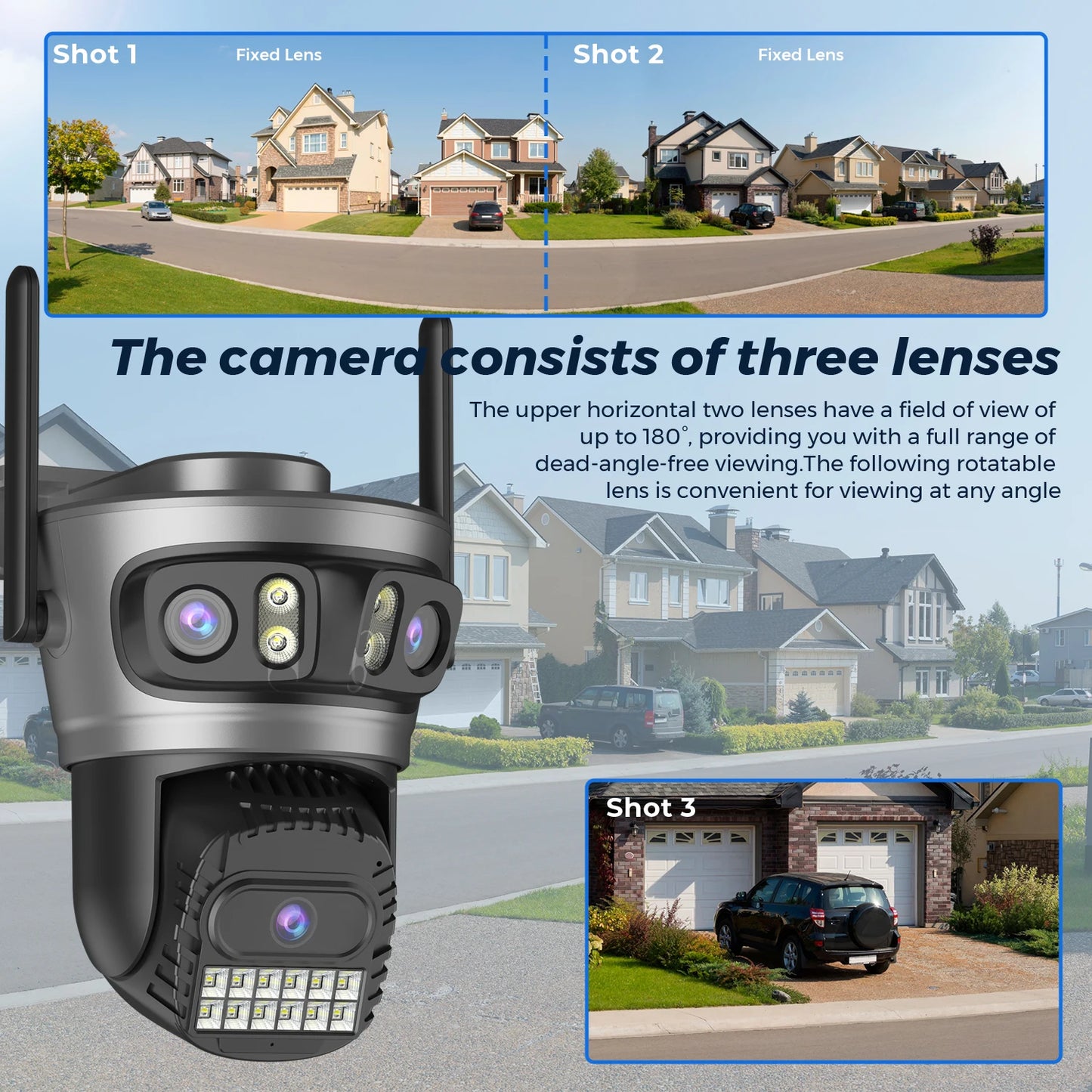 BESDER 15MP Wifi Camera Outdoor Auto Tracking Multi Screens 5X Digital Zoom PTZ Security Protection CCTV Surveillance O-Kam Pro