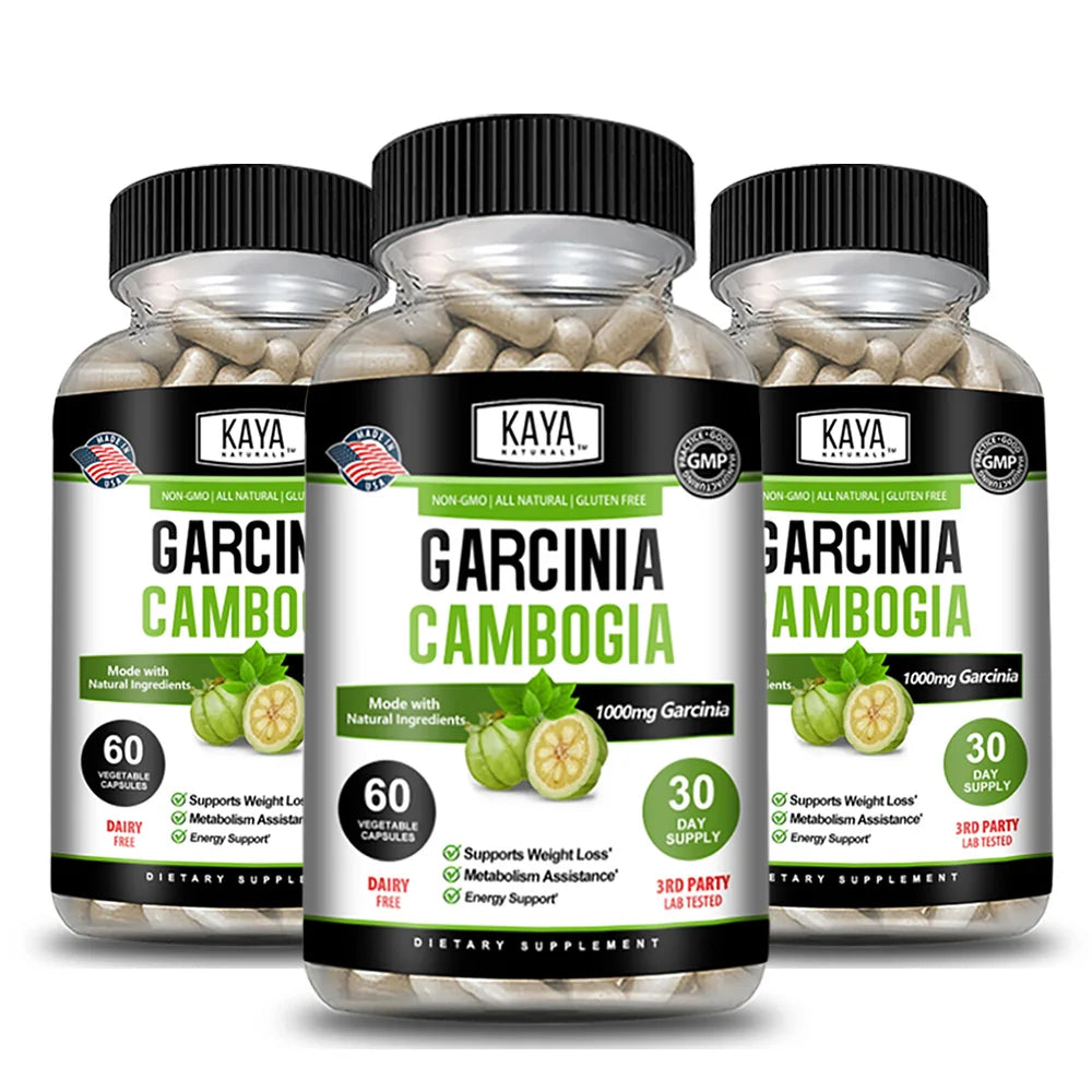 Garcinia Cambogia 120 Veggie Caps (Vegetarian, Natural, Non-GMO & Gluten Free) Wellness Support Supplement for Women & Men