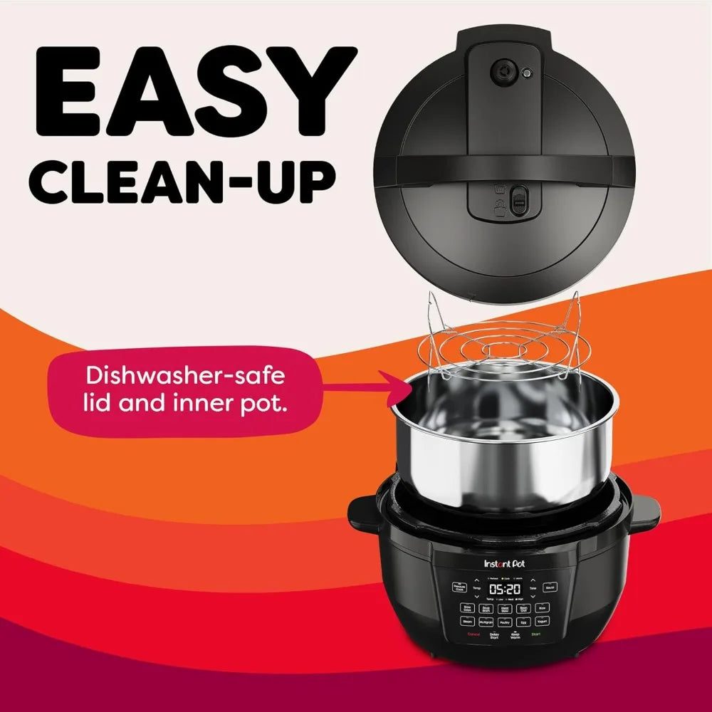 Instant Pot 4QT RIO Mini 7-in-1 Multi-Cooker Pressure Cooker Slow cook Sauté Steam Rice Maker, Yogurt, & Warmer, Black, 4 Quarts
