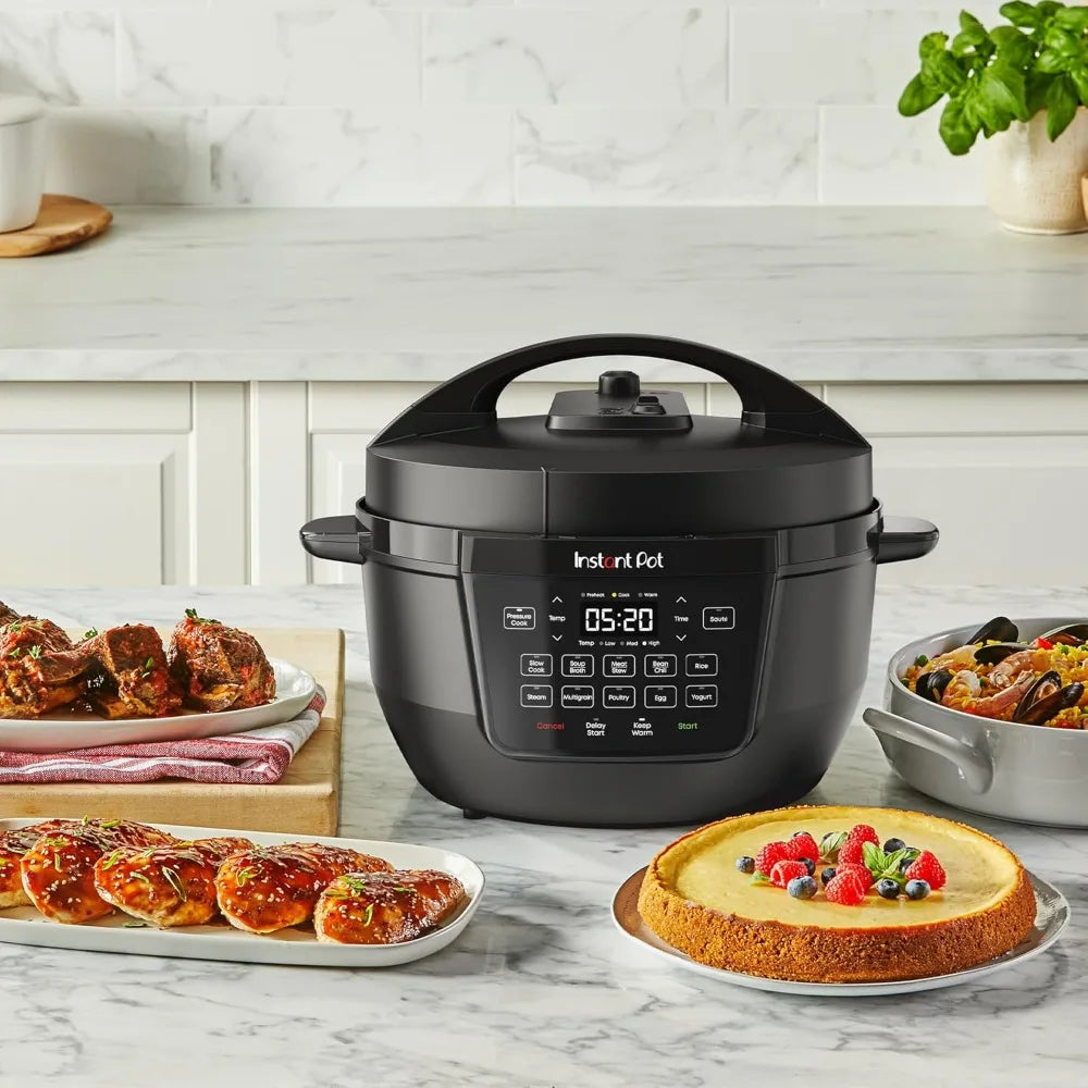Instant Pot 4QT RIO Mini 7-in-1 Multi-Cooker Pressure Cooker Slow cook Sauté Steam Rice Maker, Yogurt, & Warmer, Black, 4 Quarts