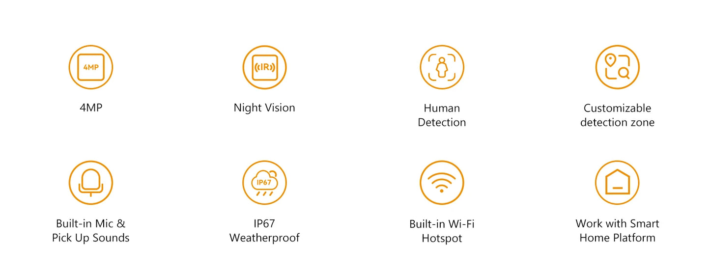 IMOU 5MP Bullet 2C Wi-Fi Camera Dual Antenna Outdoor Night Vision IP67 Weatherproof Audio Recording AI Human Detect IPC-K3CP-5MP