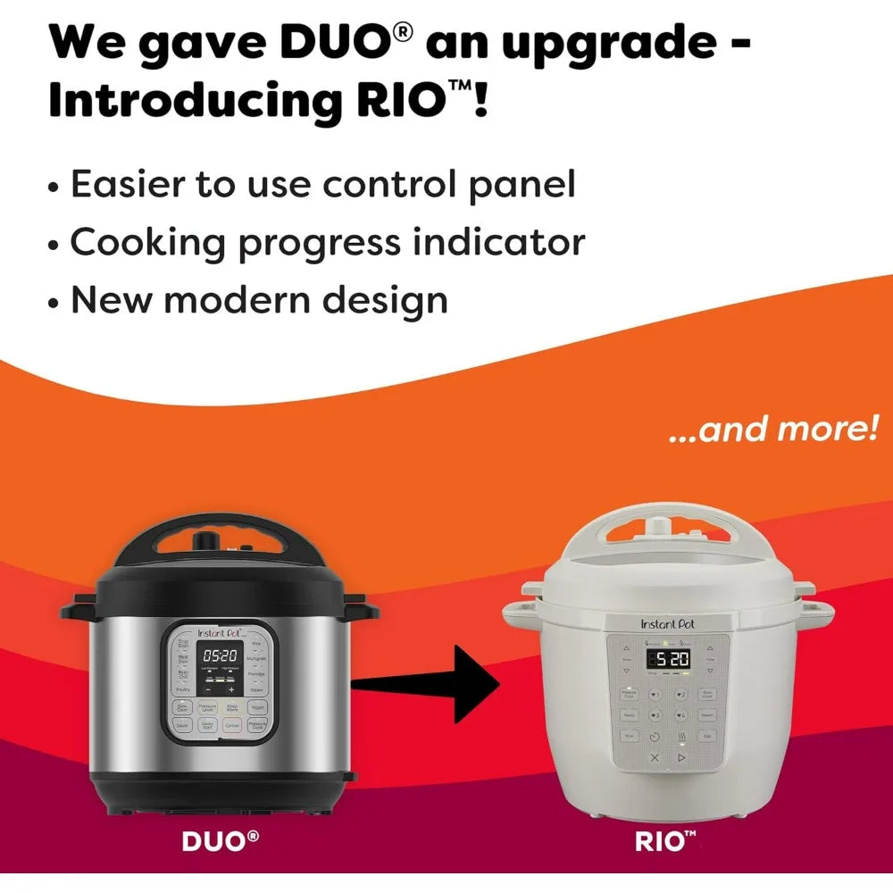 Instant Pot 4QT RIO Mini 7-in-1 Multi-Cooker Pressure Cooker Slow cook Sauté Steam Rice Maker, Yogurt, & Warmer, Black, 4 Quarts