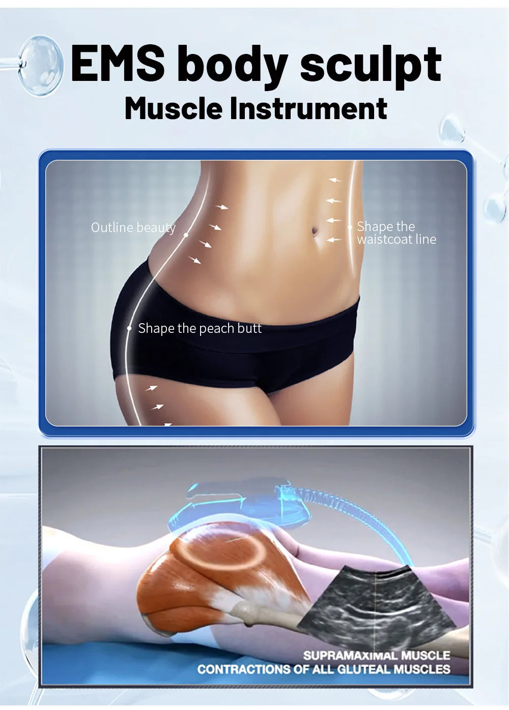 MYOslim EMS Body Building Machine RF Fat Removal 2 Handles Muscle Sculpting Body Muscle Stimulation for Fitness And Wellness