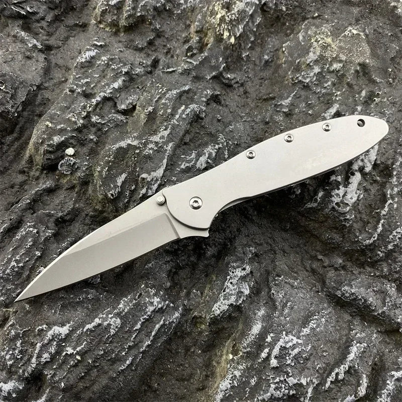 Ken Pocket Folding Knife 8Cr13Mov Blade Aluminium Alloy Handle Lightweight Outdoor Hunting Survival EDC Multifunctional Tools