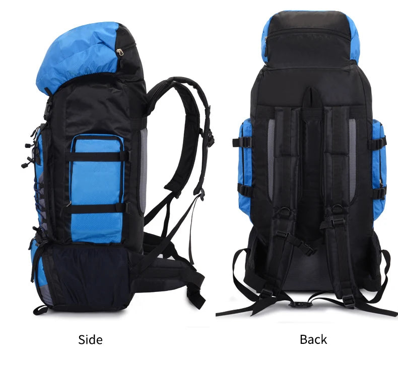 90L Large Camping Backpack Travel Bag Men's Women Luggage Hiking Shoulder Bags Outdoor Climbing Trekking Sports Rucksack Nylon