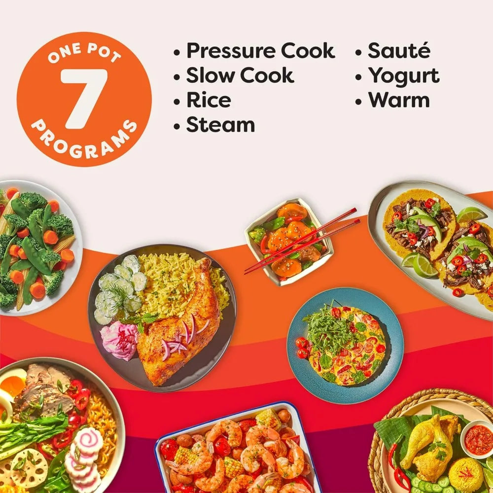 Instant Pot 4QT RIO Mini 7-in-1 Multi-Cooker Pressure Cooker Slow cook Sauté Steam Rice Maker, Yogurt, & Warmer, Black, 4 Quarts