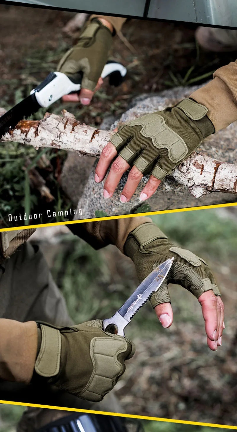 Outdoor Tactical Gloves for Men And Women Half Finger Motorcycle Military Combat Shooting Hunting Fitness Gloves