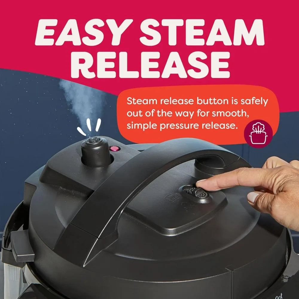 Instant Pot 4QT RIO Mini 7-in-1 Multi-Cooker Pressure Cooker Slow cook Sauté Steam Rice Maker, Yogurt, & Warmer, Black, 4 Quarts