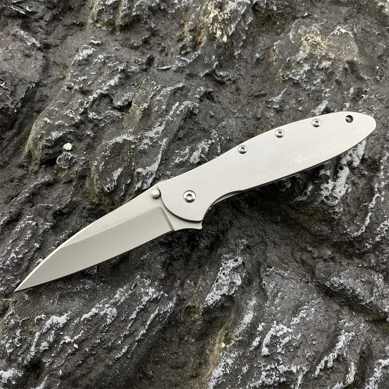 Ken Pocket Folding Knife 8Cr13Mov Blade Aluminium Alloy Handle Lightweight Outdoor Hunting Survival EDC Multifunctional Tools