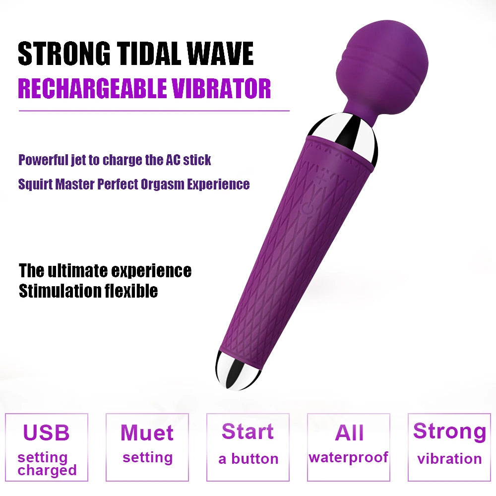 AV Vibrator Wand Sex Toys for Women 20 Powerful Patterns G Spot Clitoris Stimulation Massager Personal Masturbator Erotic Goods