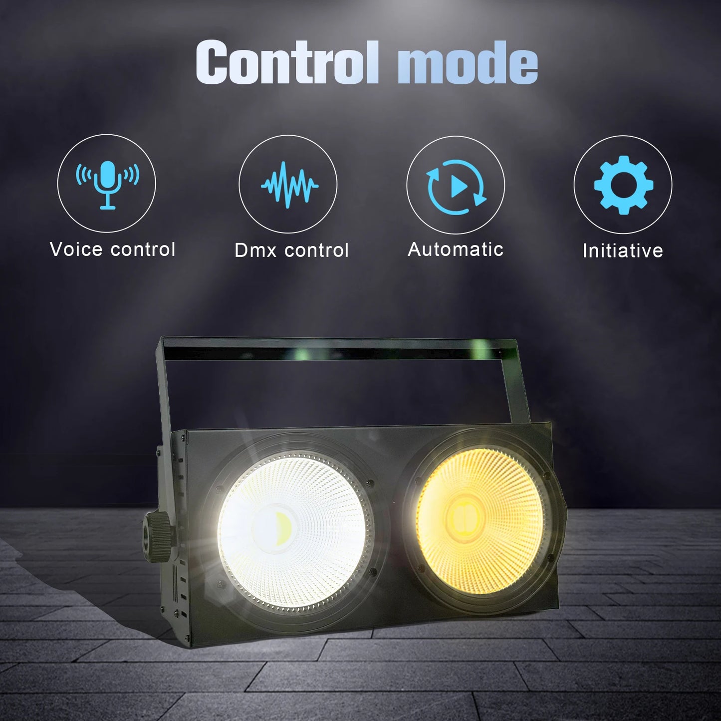 POLET 2 Eyes LED COB Blinder Light Cold White/Warm White 2in1 Control Optional Individually 2x100W Audience Stage Light Dmx512