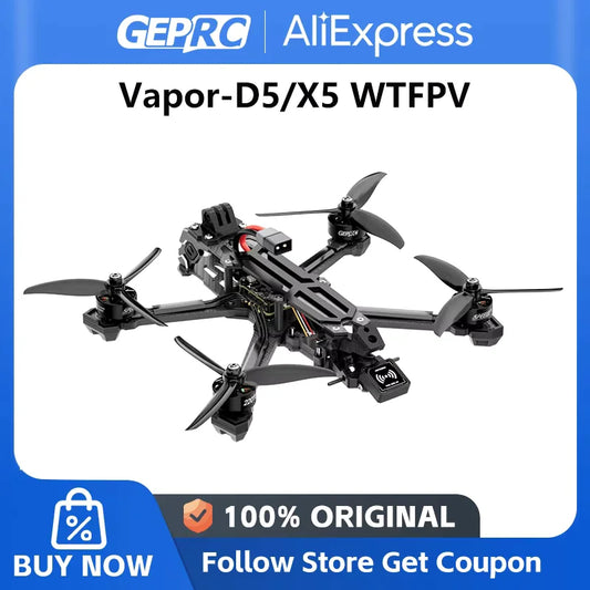 GEPRC Vapor-D5 X5 WTFPV FPV TAKER BLS 60A 4in1 ESC F722 V2 FC Freestyle 2207E 1960KV RC Quadcopter Freestyle Drone