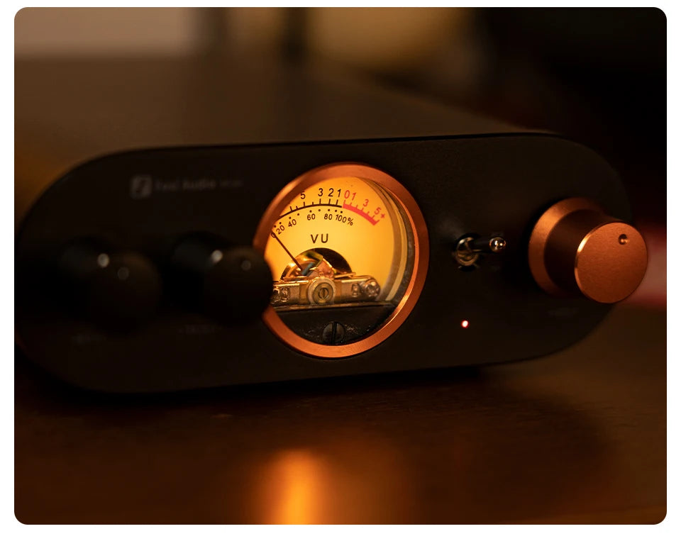 Fosi Audio MC101 Bluetooth Stereo Amplifier Home Audio Mini Amp with VU Meter 2 Channel HiFi Receiver for Passive Speaker