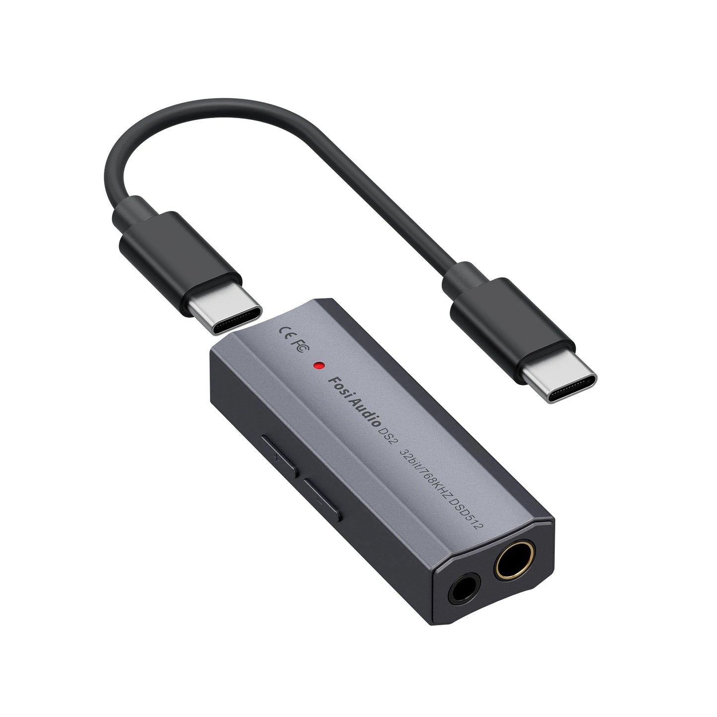 Fosi Audio DS2 DS512 HiFi DAC Headphone Amplifier Mini Audio USB DAC Amp Support 32bit/768kHz with 3.5MM & 4.4MM Dual Outputs
