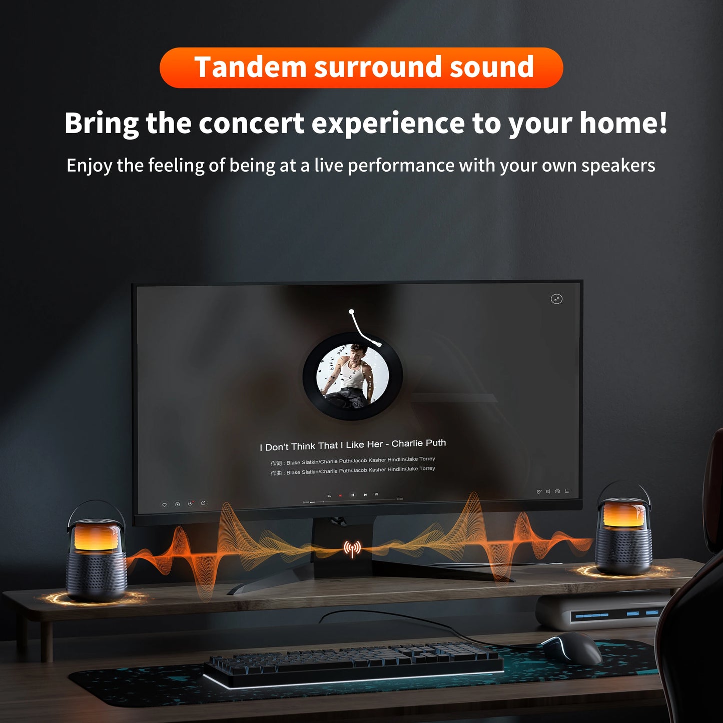 QERE HF55 Bluetooth Speaker with Hi-Res 20W Audio,Wireless HiFi Portable Speaker IPX5 Waterproof,Multiple connection modes,