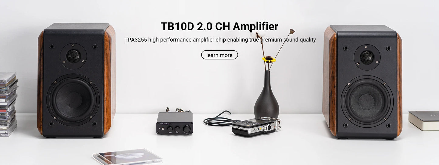 Fosi Audio MC101 Bluetooth Stereo Amplifier Home Audio Mini Amp with VU Meter 2 Channel HiFi Receiver for Passive Speaker