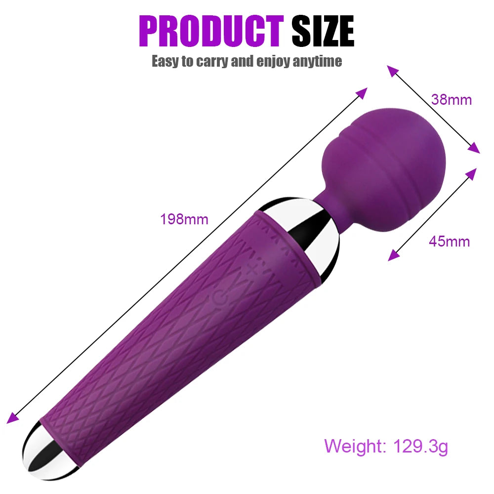 AV Vibrator Wand Sex Toys for Women 20 Powerful Patterns G Spot Clitoris Stimulation Massager Personal Masturbator Erotic Goods