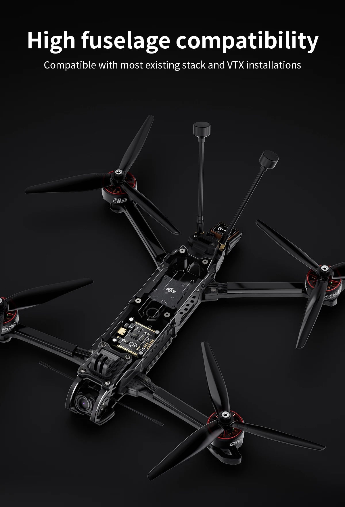 GEPRC MOZ7 Analog Long Range FPV 7Inch 6S F722-HD-BT Built-in Bluetooth RC Quadcopter LongRange Freestyle Drone Racing Kit