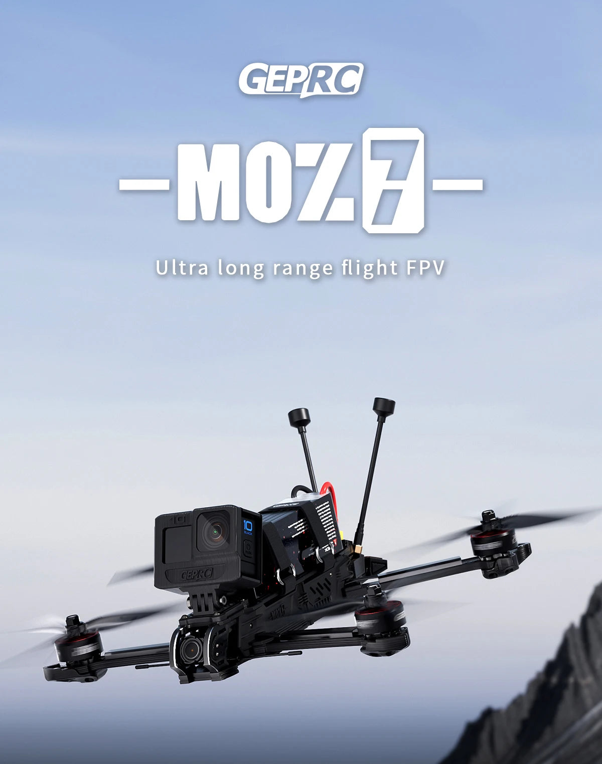 GEPRC MOZ7 Analog Long Range FPV 7Inch 6S F722-HD-BT Built-in Bluetooth RC Quadcopter LongRange Freestyle Drone Racing Kit