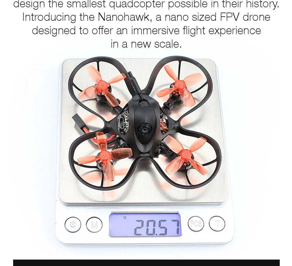 EMAX USA Official Nanohawk 65mm 1S Whoop FPV Racing Drone BNF FrSky D8 Runcam Nano3 Camera 25mw VTX 5A Blheli_S ES Tinyhawk