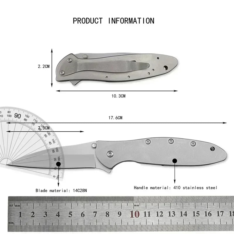 Ken Pocket Folding Knife 8Cr13Mov Blade Aluminium Alloy Handle Lightweight Outdoor Hunting Survival EDC Multifunctional Tools