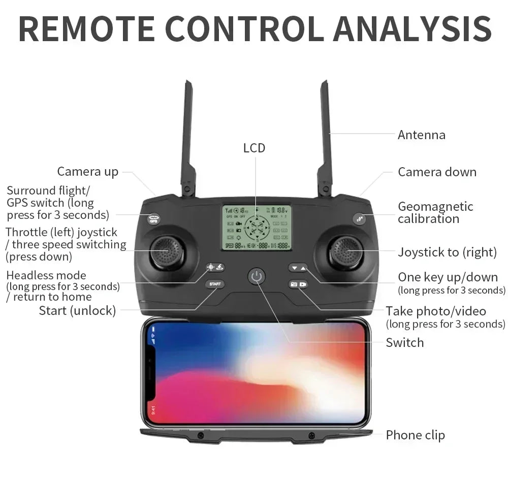 KF102 4K GPS Drone Dual HD Camera 2-Axis Gimbal WIFI FPV Foldable Quadcopter Aerial Photography Perfect Gift for Enthusiasts