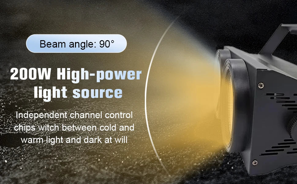 POLET 2 Eyes LED COB Blinder Light Cold White/Warm White 2in1 Control Optional Individually 2x100W Audience Stage Light Dmx512