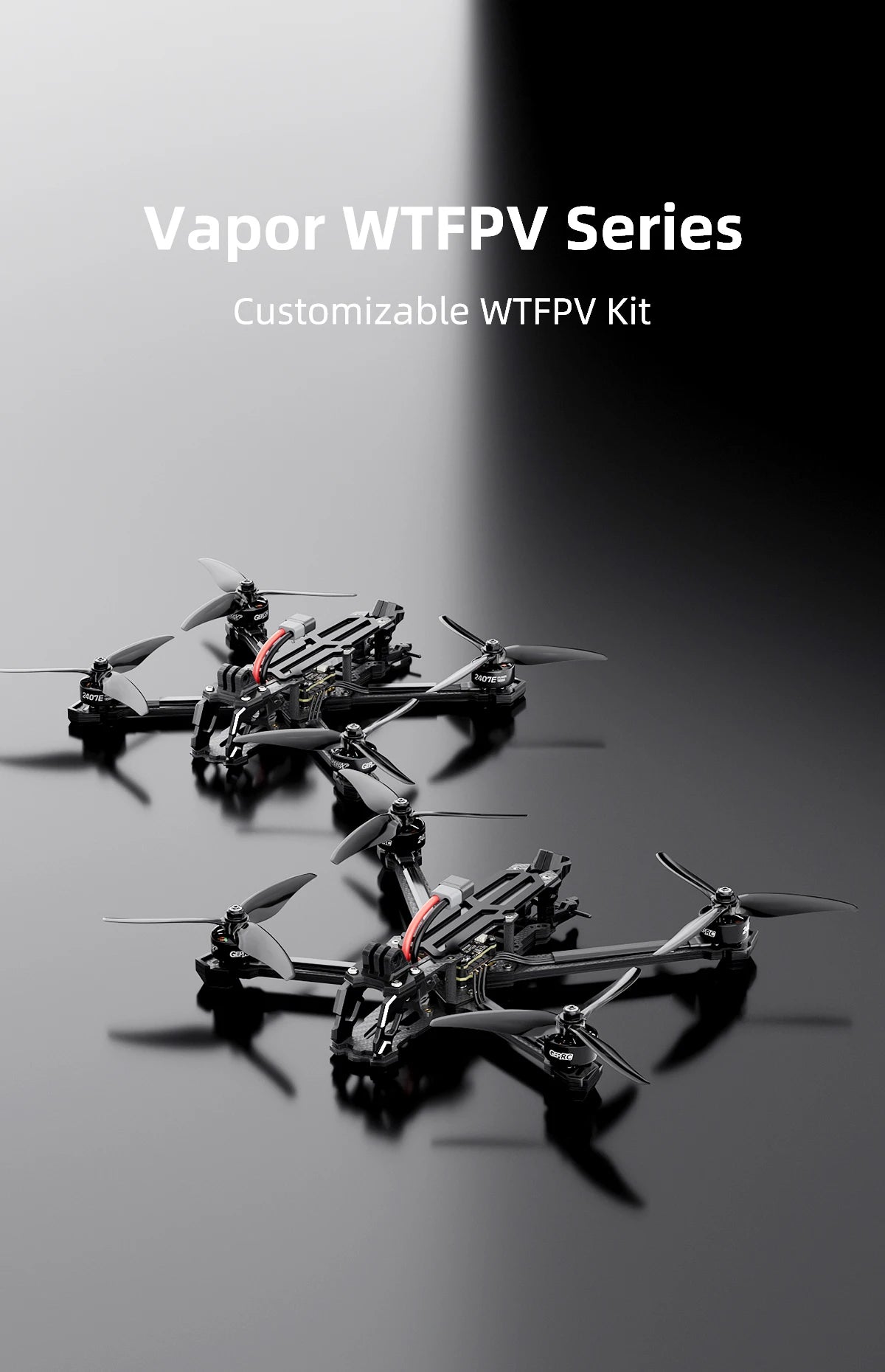 GEPRC Vapor-D5 X5 WTFPV FPV TAKER BLS 60A 4in1 ESC F722 V2 FC Freestyle 2207E 1960KV RC Quadcopter Freestyle Drone