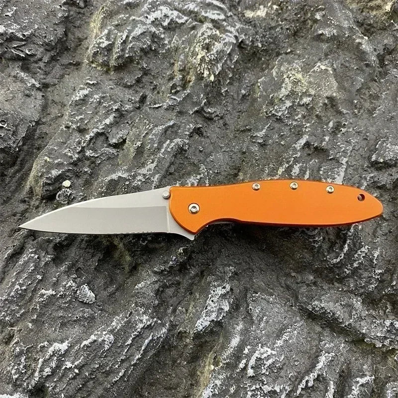 Ken Pocket Folding Knife 8Cr13Mov Blade Aluminium Alloy Handle Lightweight Outdoor Hunting Survival EDC Multifunctional Tools