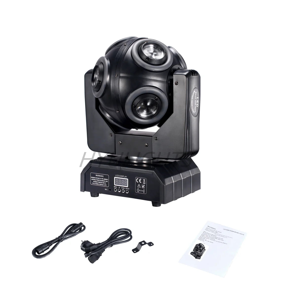 2pcs LED Moving Head Football Light 8x15W RGBW 4in1 With Halo RGB 360 ° Infinite Rotation Beam Strobe Dj Bar DMX512 Stage Effect