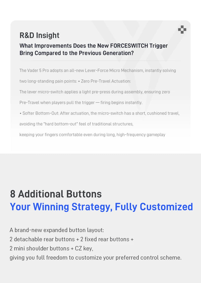 Flydigi Vader 5 Pro Wireless Gamepad FORCEFLEX Joysticks Top-Tier Ultra-Low Latency Gaming Controller For Switch/Android/iOS/PC