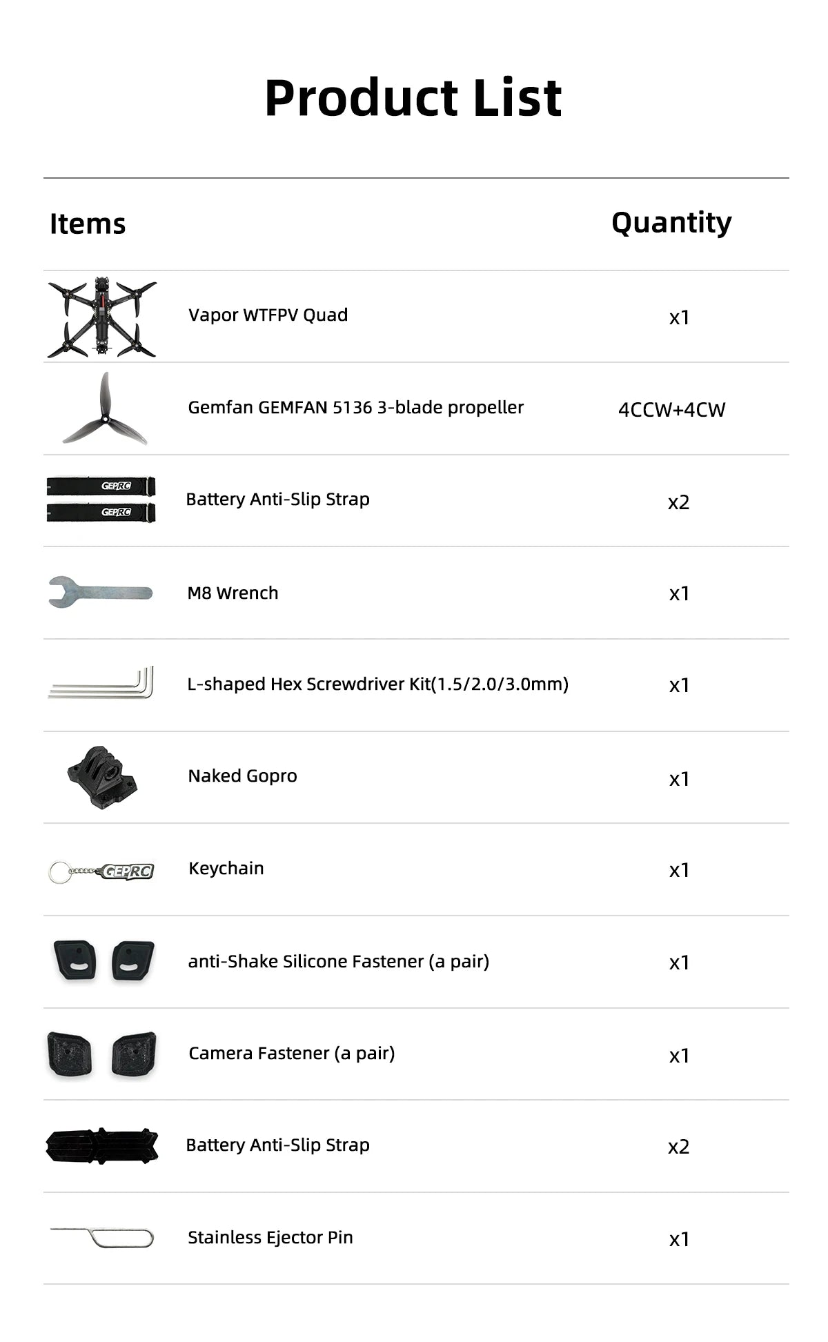 GEPRC Vapor-D5 X5 WTFPV FPV TAKER BLS 60A 4in1 ESC F722 V2 FC Freestyle 2207E 1960KV RC Quadcopter Freestyle Drone