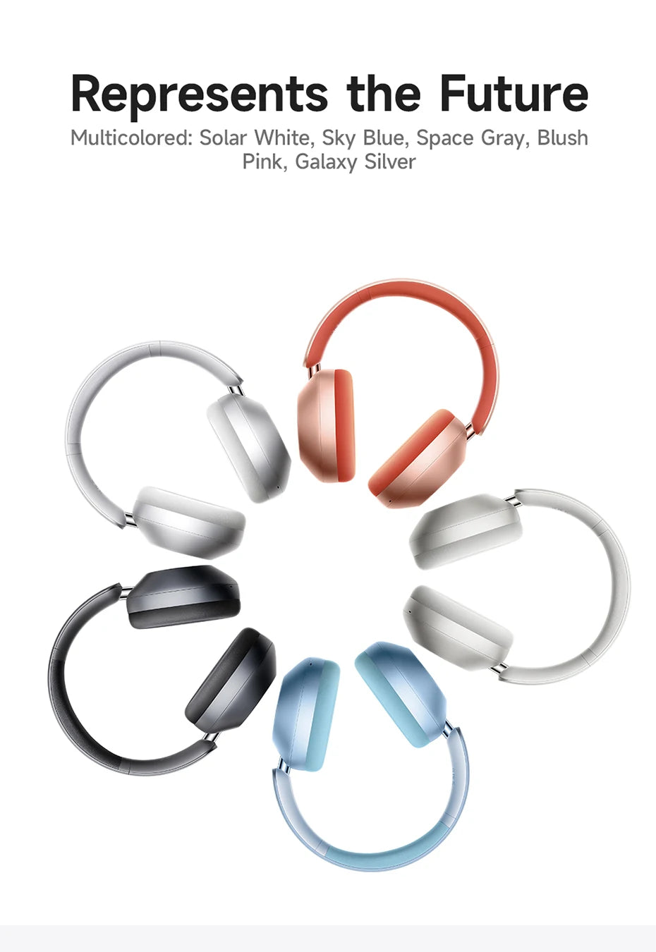 Picun F6 Active Noise Cancelling Wireless Headphones Head Tracking 3D Audio 40mm Hi-Res ANC Bluetooth Headset HIFI APP Control