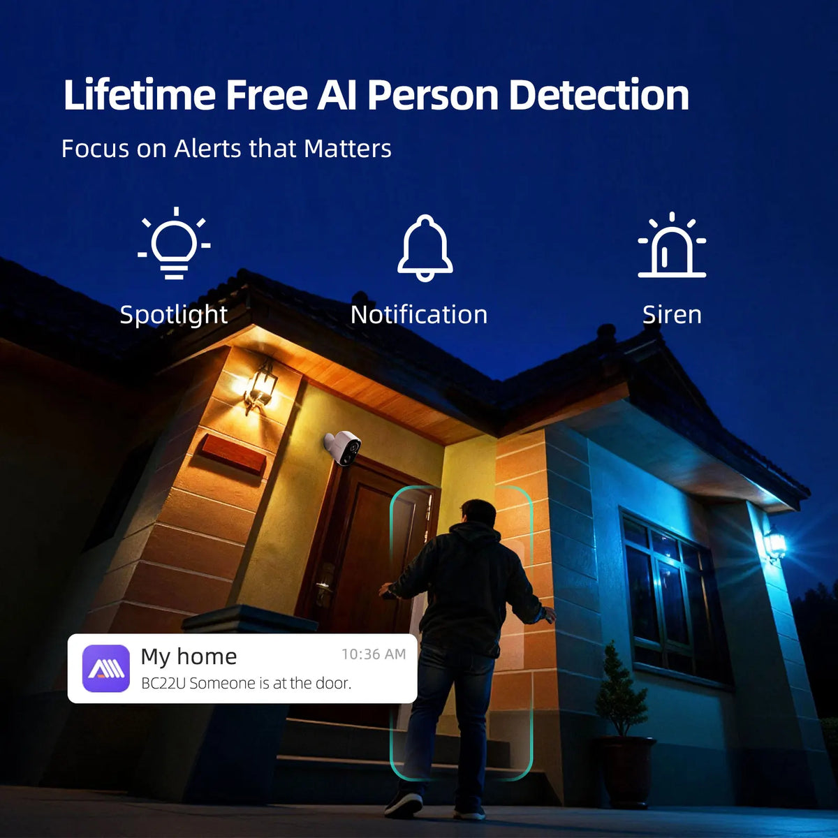 CINMOORE 2.5K 4MP 2.4G WiFi Wireless Battery Powered Home Security Cameras Outdoor AI Detection IP66 IP Surveillance Camera