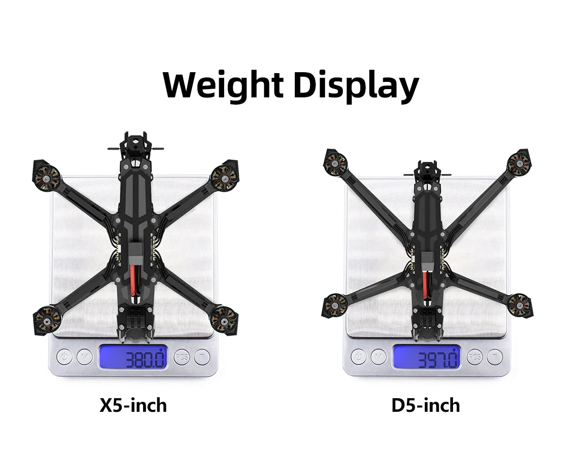 GEPRC Vapor-D5 X5 WTFPV FPV TAKER BLS 60A 4in1 ESC F722 V2 FC Freestyle 2207E 1960KV RC Quadcopter Freestyle Drone