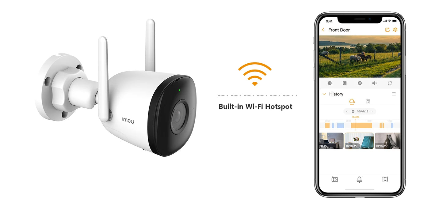 IMOU 5MP Bullet 2C Wi-Fi Camera Dual Antenna Outdoor Night Vision IP67 Weatherproof Audio Recording AI Human Detect IPC-K3CP-5MP