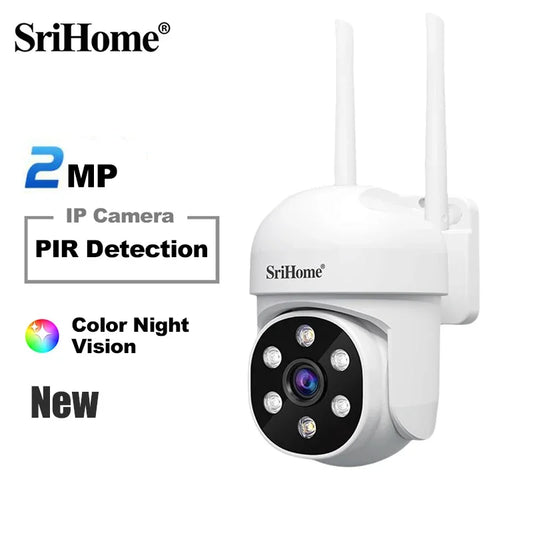Srihome SH061 Wireless Monitoring Camera PTZ AI 1080P Home Security Camera Night Vision Human Detection Video Surveillance Cam